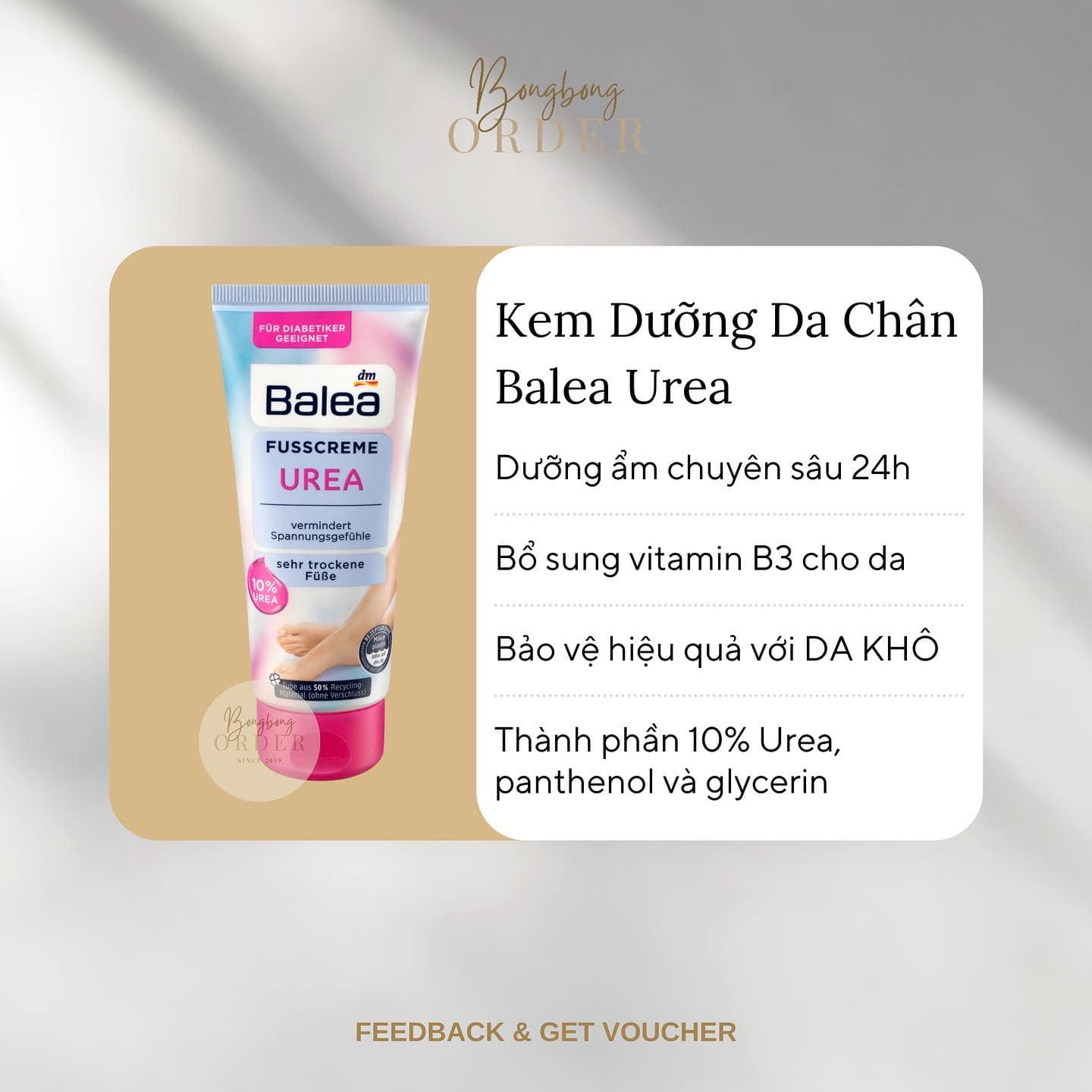 Kem dưỡng da chân Balea Urea 100mL