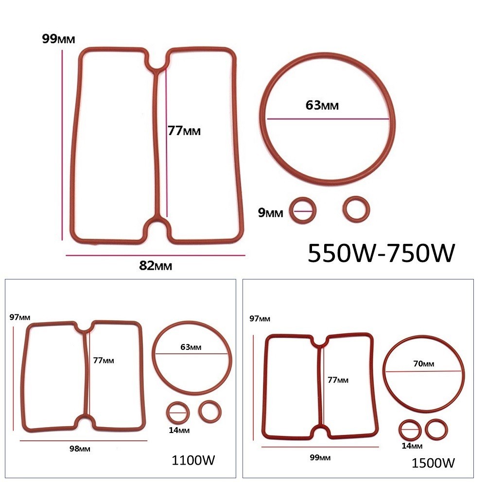 For 550/750/950W 4pcs/set Air Compressor Rubber Air Compressor Cylinder Head
