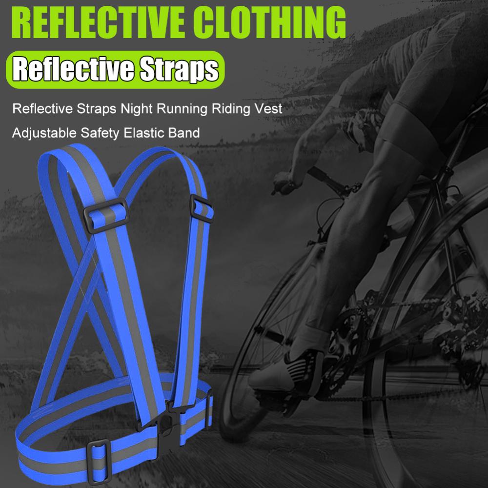 Reflective Straps Night Running Riding Vest Adjustable Safety Elastic Band