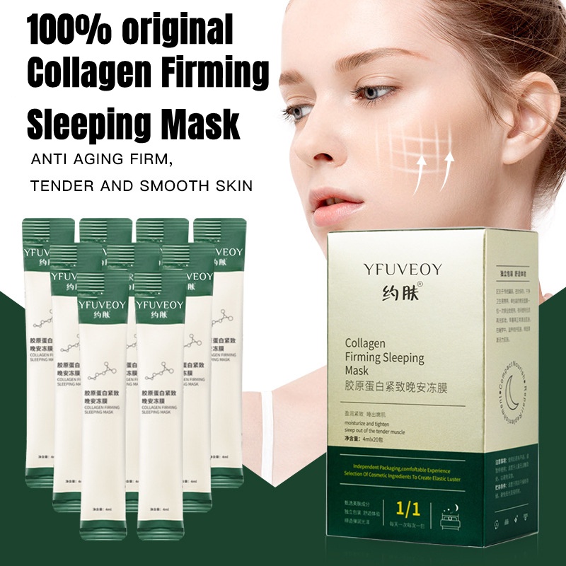 YFUVEOY Collagen Jelly Firming Sleeping Mask Antiaging antiwrinkle Muscle Lifting Stretching