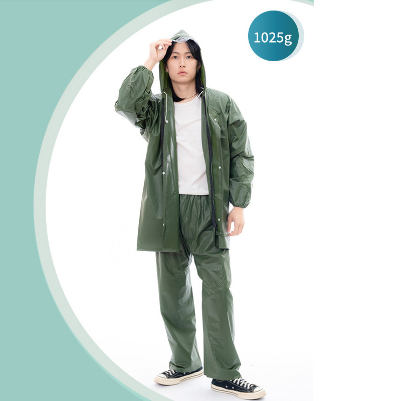 XINLANYASHE Áo mưa, áo mưa, trọn bộ, áo mưa liền, áo mưa dày, áo mưa, áo mưa EVA, người lớn, khóa kéo, găng tay, áo mưa, dã ngoại nam nữ áo poncho thời trang