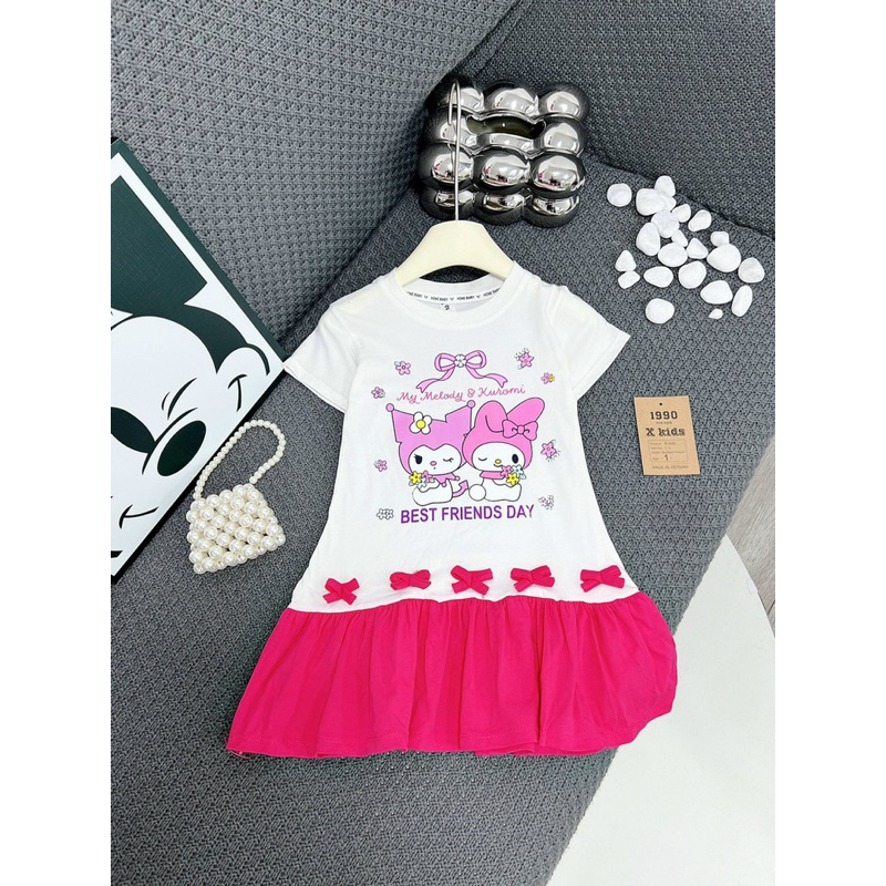 Váy đầm xoè đuôi cá Kuromi cho bé gái