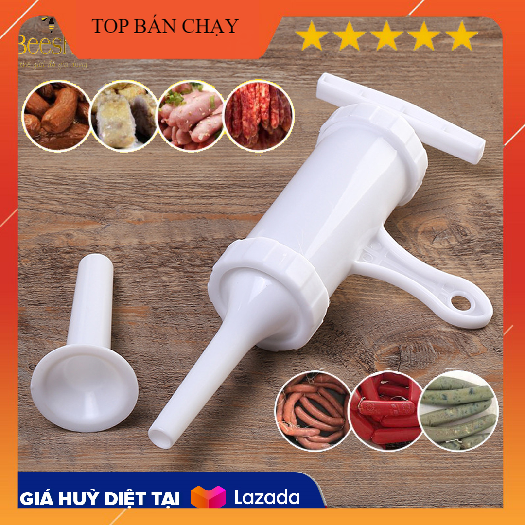 Combo 1 Bộ dụng cụ nhồi xúc xích,lạp xưởng, dụng cụ nhồi xúc xích lạp xưởng bằng tay, dạng bơm siêu nhanh, dụng cụ nhà bếp thông minh
