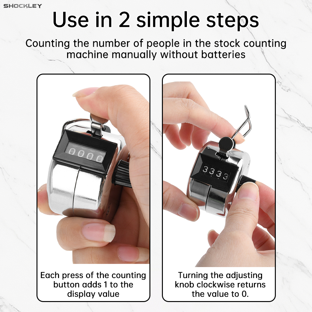 Manual mechanical counter, pedestrian flow warehouse, piece metal counting device