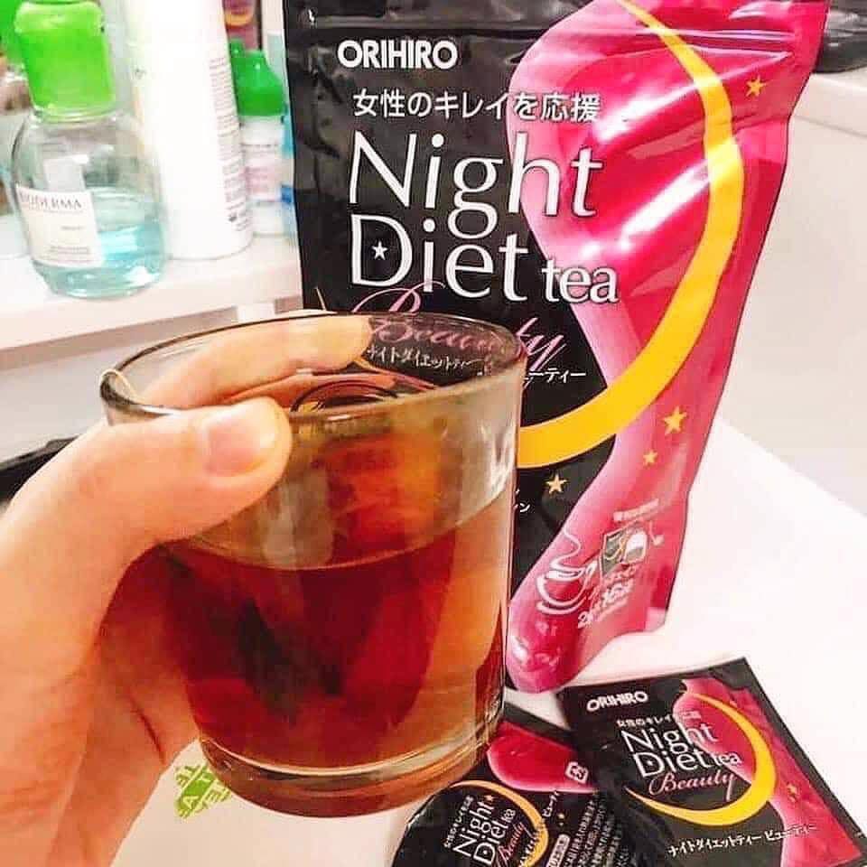 Trà giảm cân orihiro night diet tea nhật bản xanh - hồng - ảnh sản phẩm 5