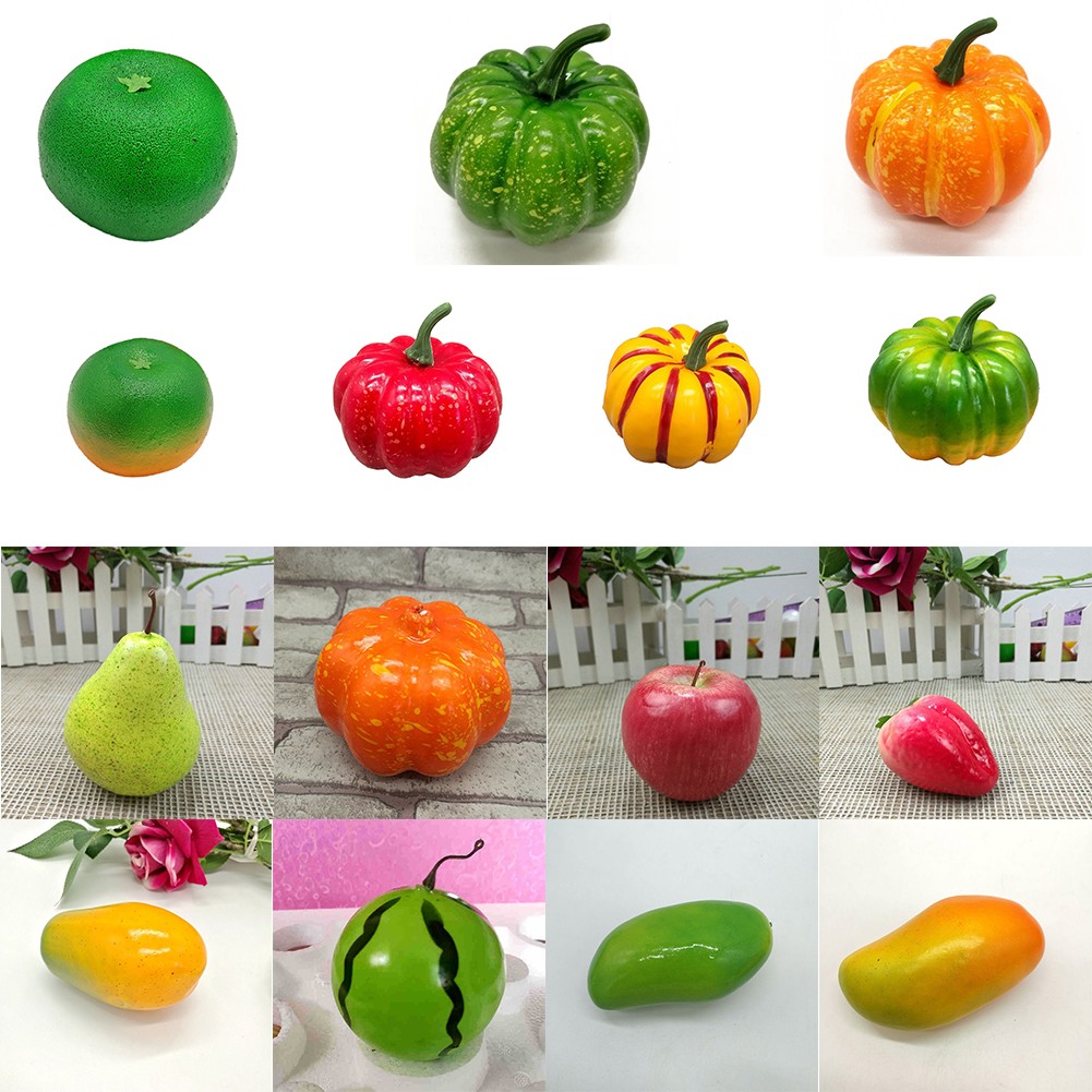 Vivid Plastic Artificial Fruit for DIY Home Decor Lifelike Table Display Prop