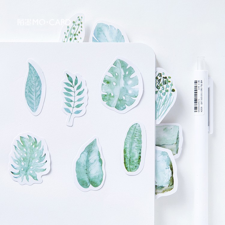 [HCM]Hộp 45 sticker Lá Cây trang trí planner scrapbook
