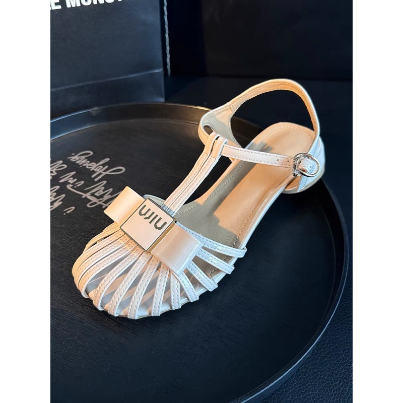 Sandal rọ miu miu dây đan sợi mảnh cao cấp AS01