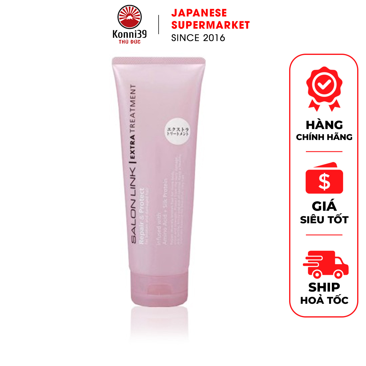 Kem ủ tóc bảo vệ và phục hồi hư tổn kumano salon link - hàng nhật nội địa giúp tóc mềm mượt hơn sau những hư tổn từ duỗi, nhuộm, uốn