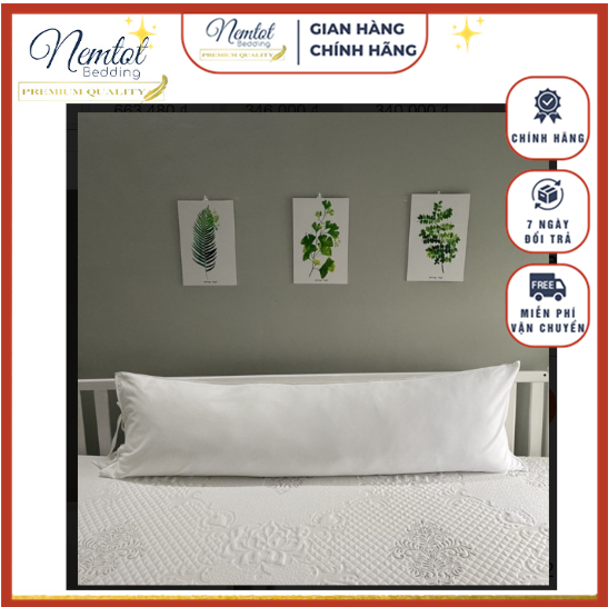 Ruột gối đôi bông gòn cao cấp dành cho 2 người nằm 40x100cm, gối đôi chất liệu 100% bông gòn siêu êm ái - Nemtot Bedding
