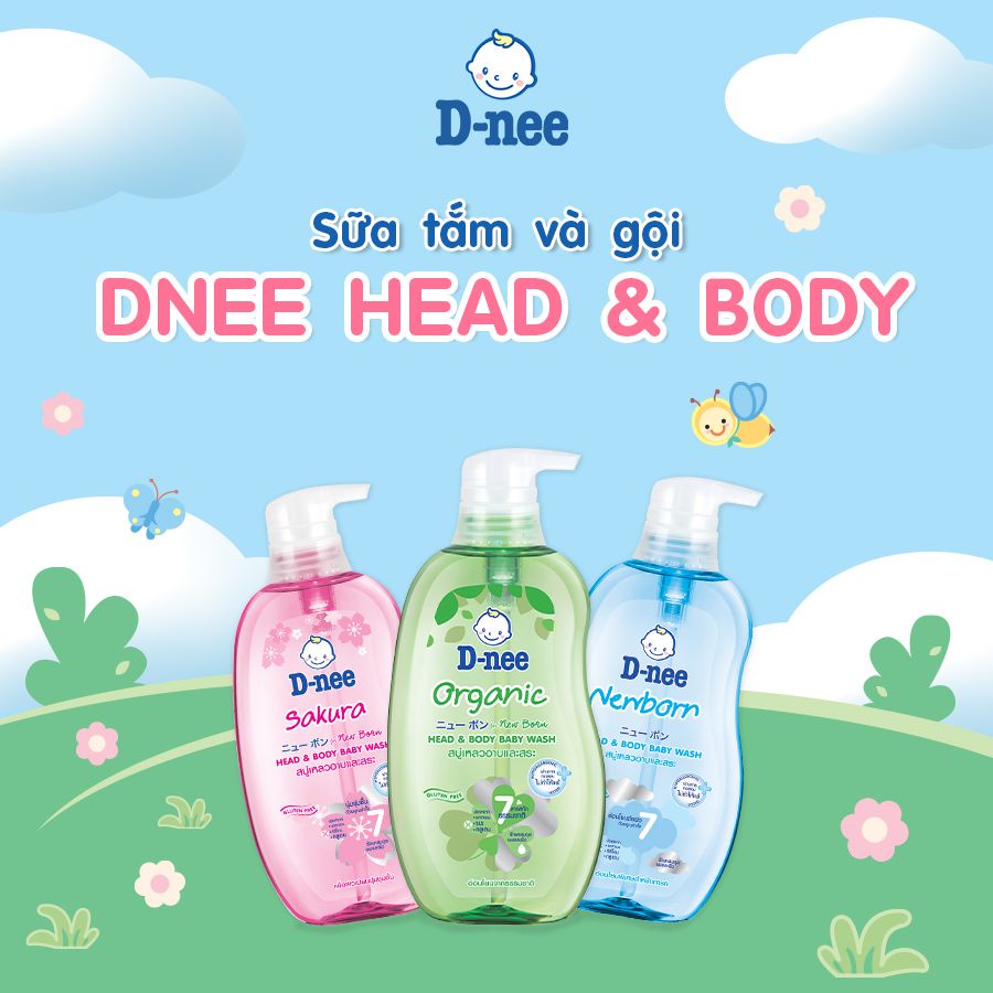 Sữa Tắm Gội Trẻ Em D-nee Pure Thái Lan 380ML