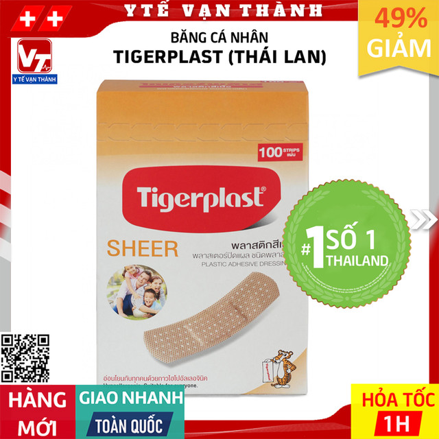 ✅ băng keo cá nhân tigerplast sheer | -vt0355 - y tế vạn thành