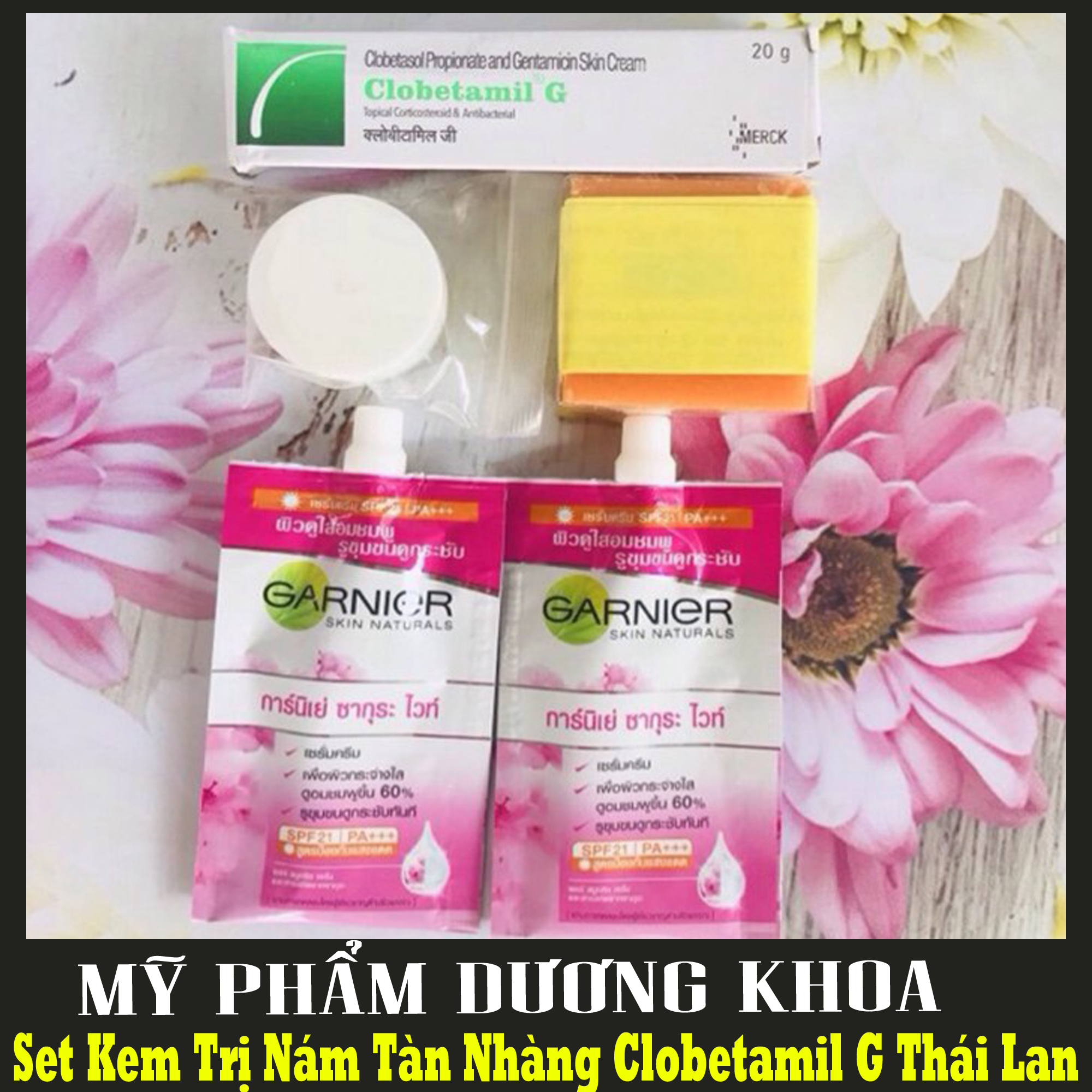 Chính hãng - set kem chăm sóc da clobetamil g thái lan gồm 4 món