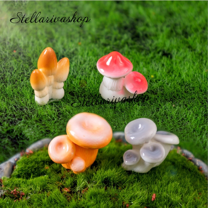 Mô hình nấm mini trang trí tiểu cảnh, decor terrarium