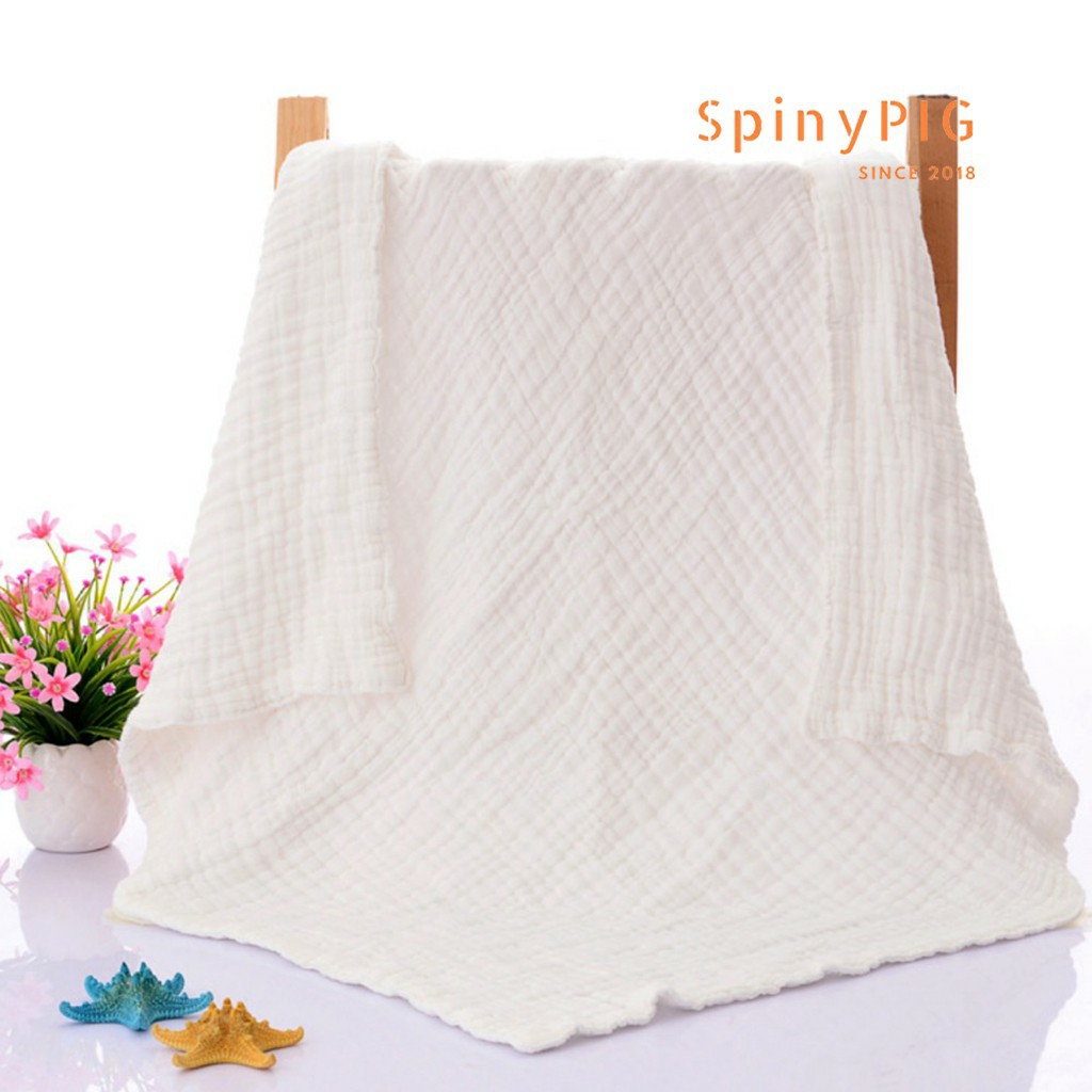 Khăn tắm xô nhăn 6 lớp màu trơn