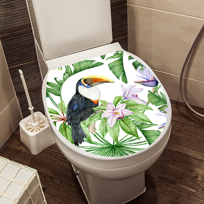 Wc Sliding Sticker WC Pedestal Pan Cover Sticker Toilet Stool Commode Sticker Home Decor ...