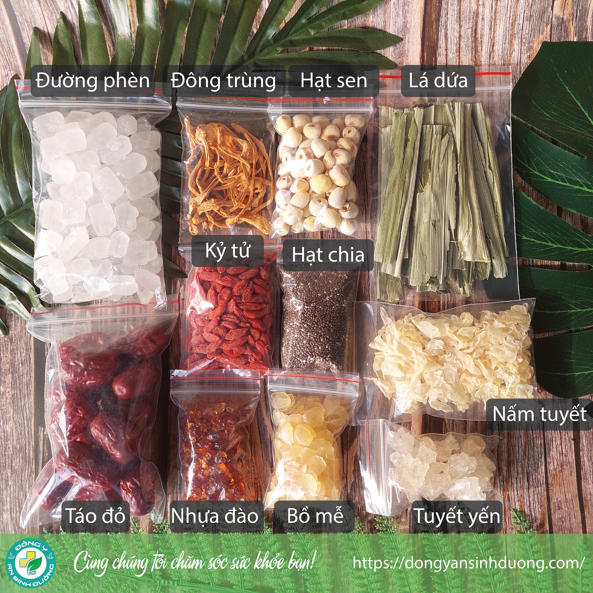 [Đủ 12 vị] Set chè dưỡng nhan bổ dưỡng, thanh mát