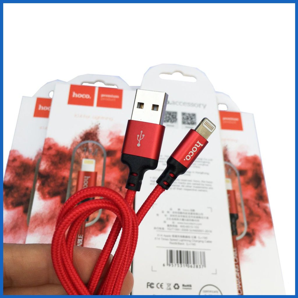 Dây Sạc Nhanh Hoco X14 Dây Dù cho Iphone/Ipad/Androi/TypeC  1M/2M