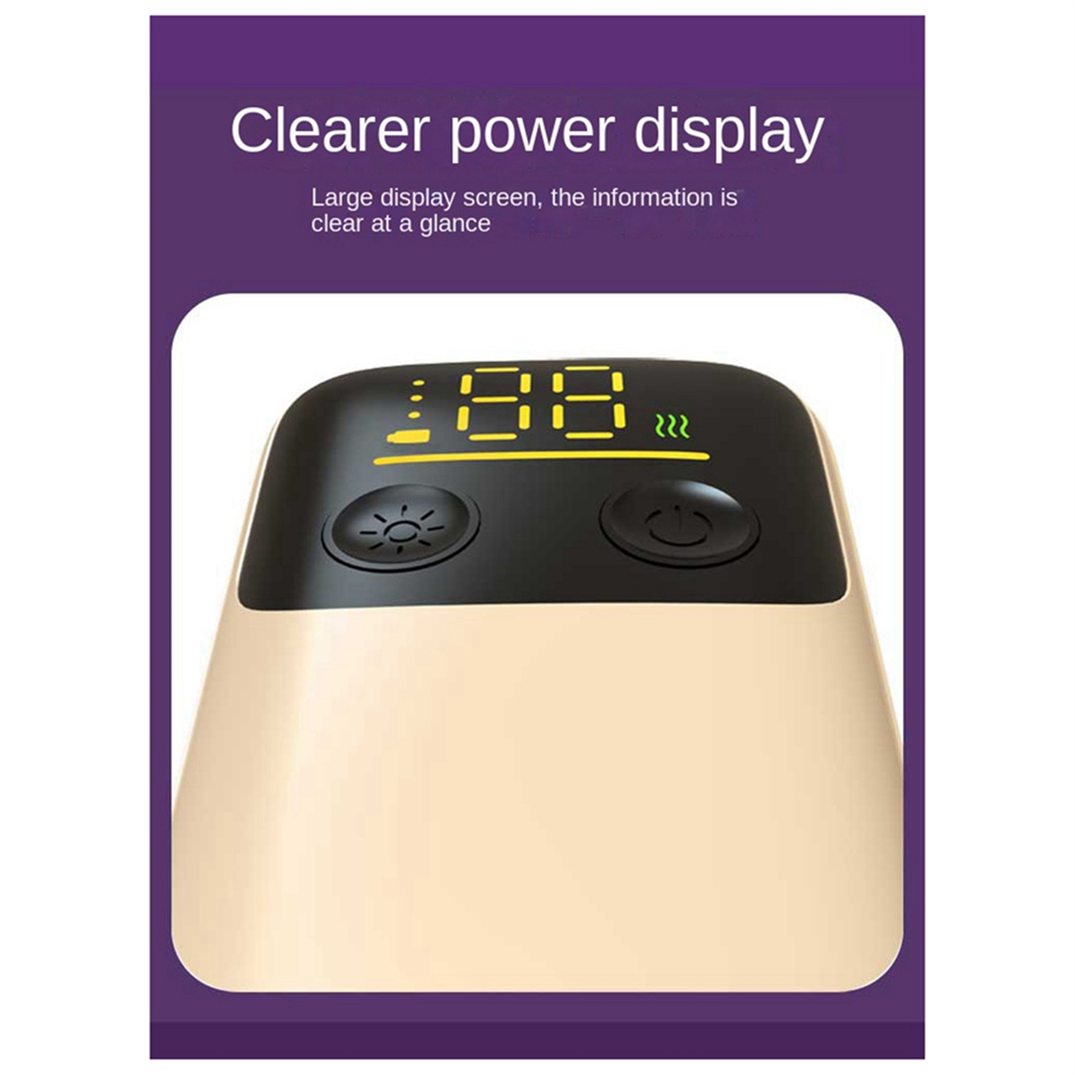 1Set Bottle Heating Jacket 6Levels Adjustment Temperature Display Bottle Heater Portable Baby Bottle Heater 6000Amh C