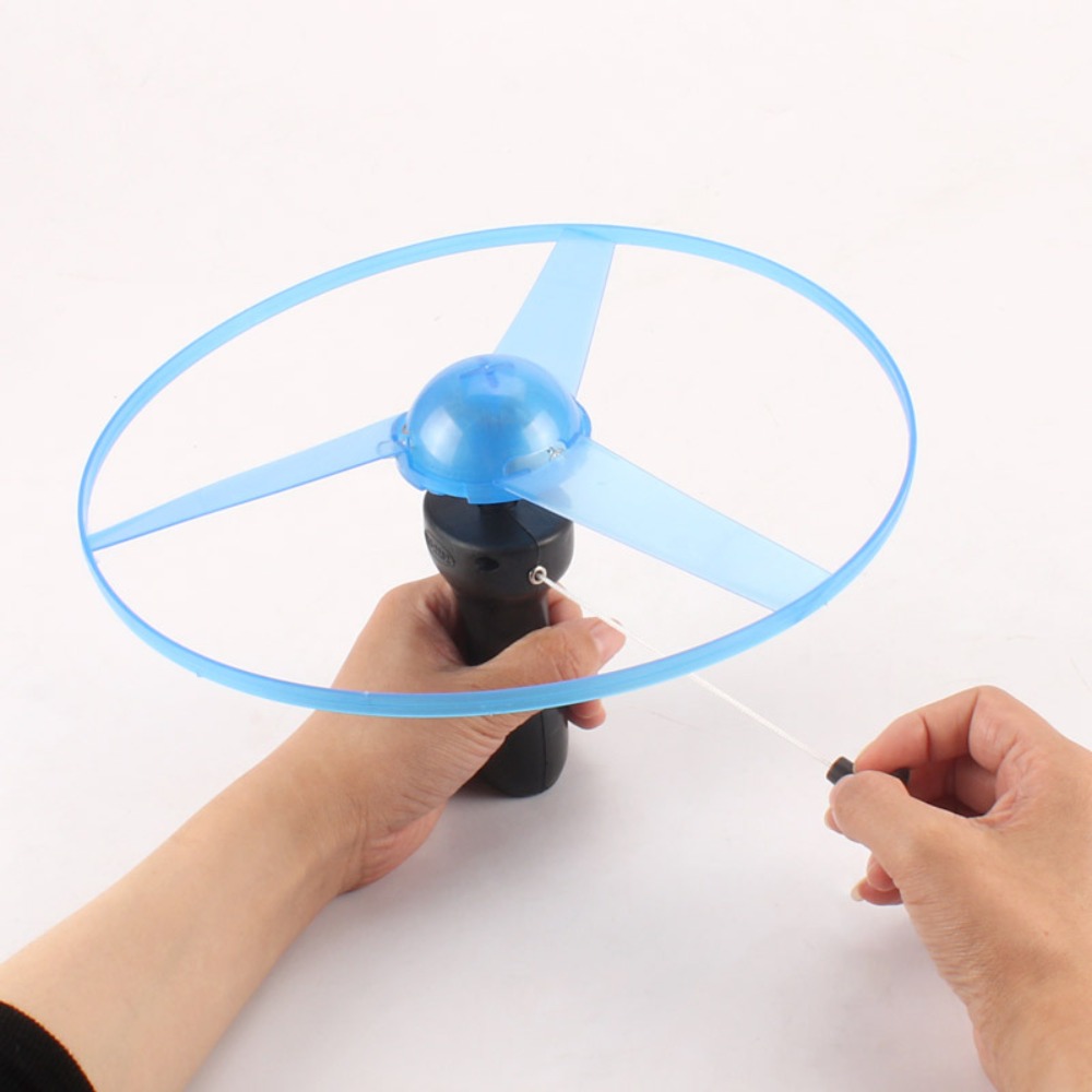 String Helicopter For Interest Handle Flashing Outdoor LED Light Rotating Aircraft ...
