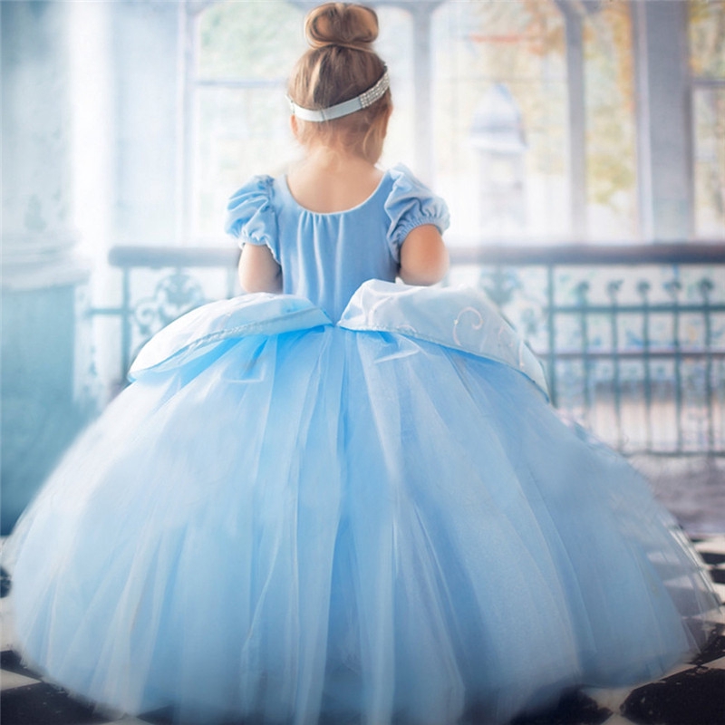 Años Vestido De NiÃ±a Cenicienta Vestido De Cenicienta Azul Rey