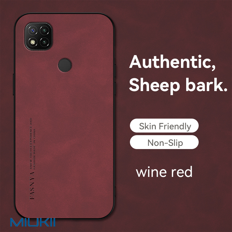 Case Redmi 9C Soft Phone Case Authentic Camera Protection Luxury Leather Cover Sheep Bark Casing For Xiaomi Redmi9C M2006C3MG M2006C3MT