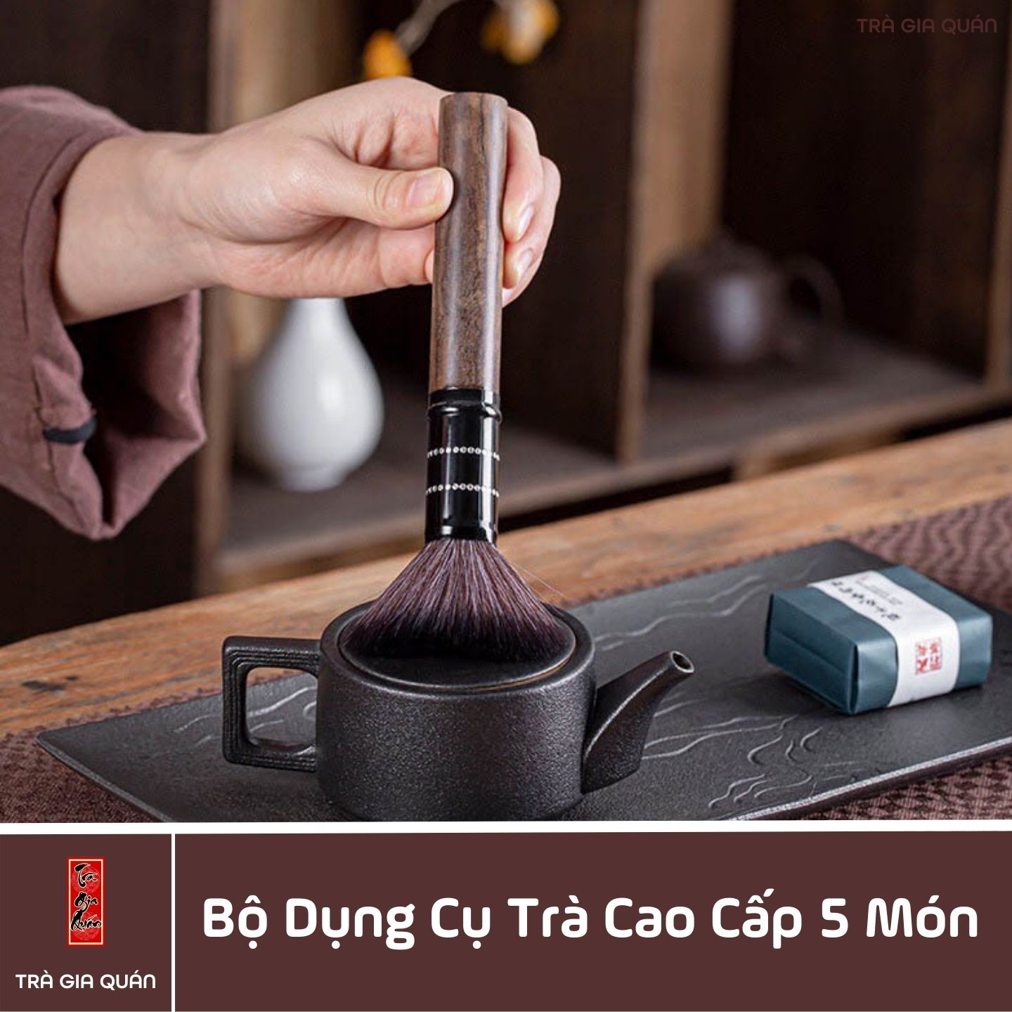 Bộ Xúc Trà Gỗ Cao Cấp 5 Món XT27
