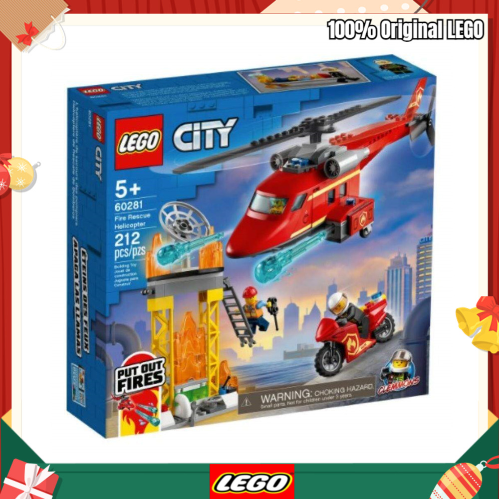 【Official】 LEGO 60281 City Fire Rescue Helicopter 212pcs 5+