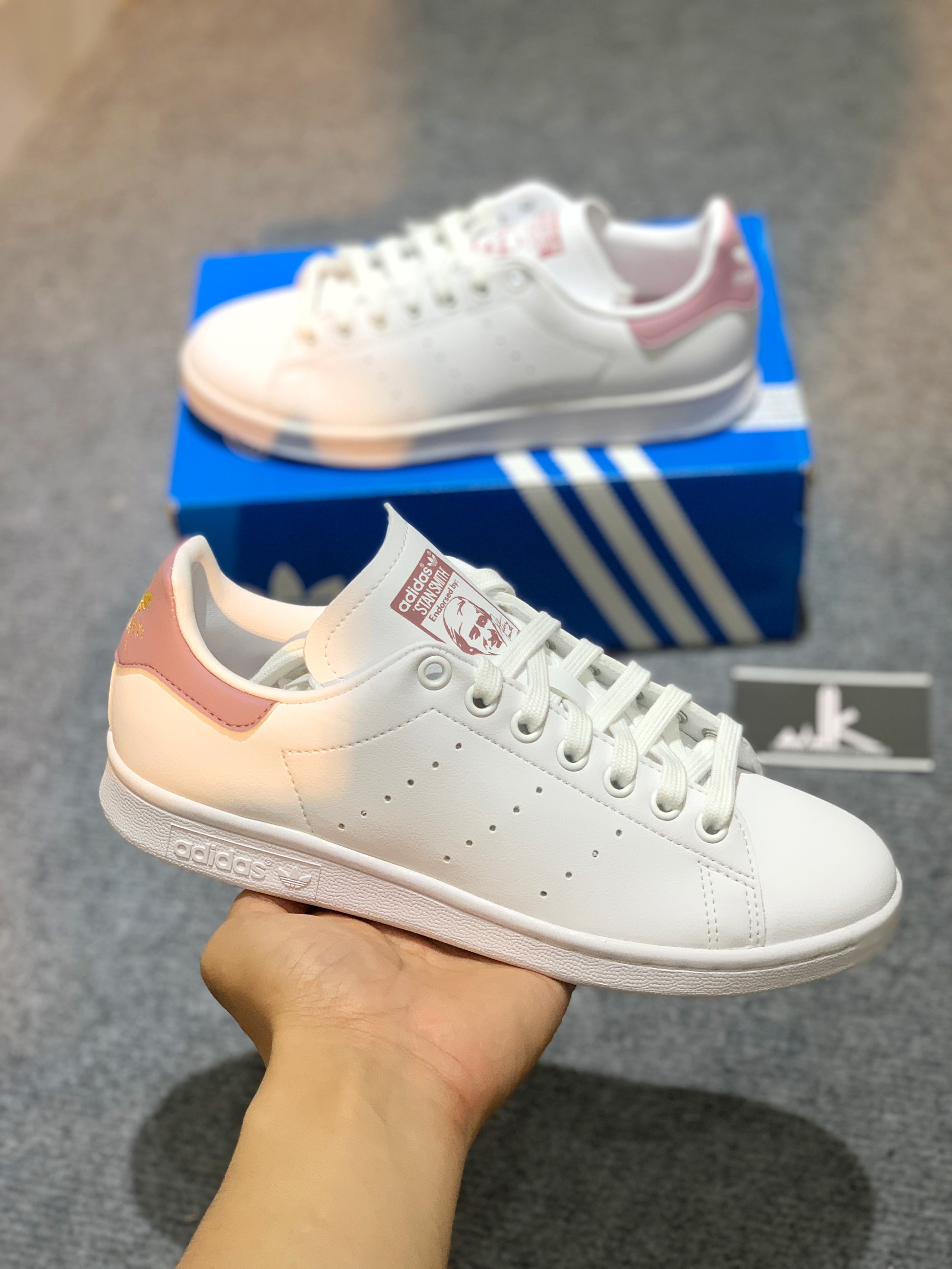 [CHÍNH HÃNG] Giày Adidas Stan Smith White Magic Mauve GY5696