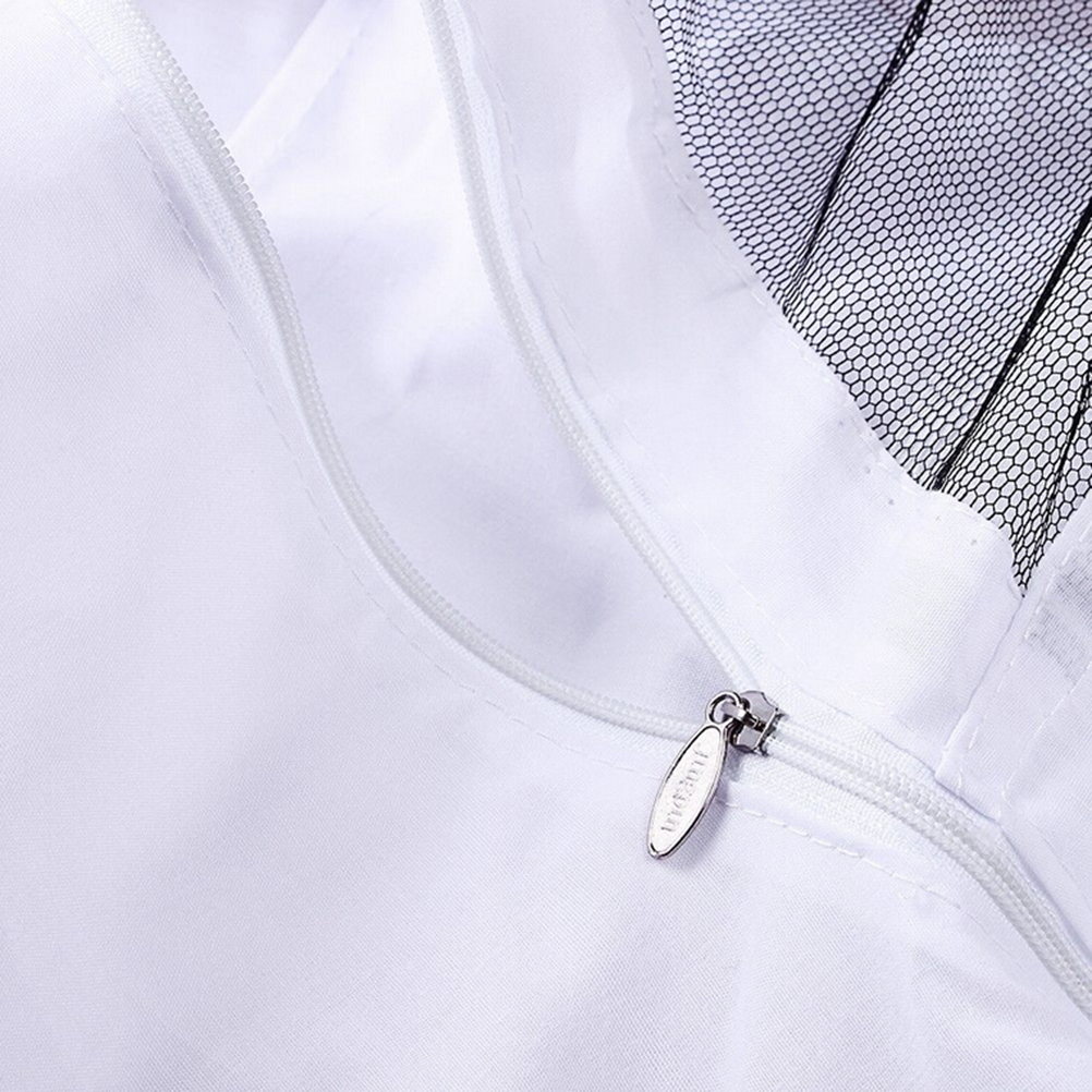 Protective Beekeeping Jacket Veil Smock Equipment Bee Keeping Hat Sleeve Suit. 