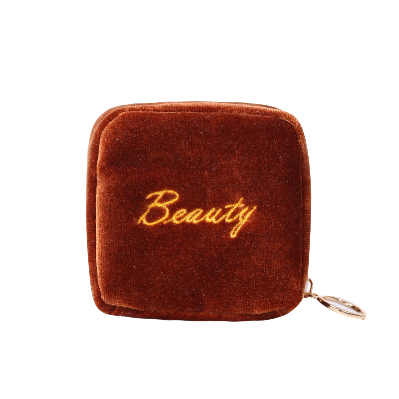 【LuckyBabyFans Store】PURDORED 1 Pc Women Mini Lipstick Bag Flannel Small Bag for Girl Makeup Case Women Travel Organizer.