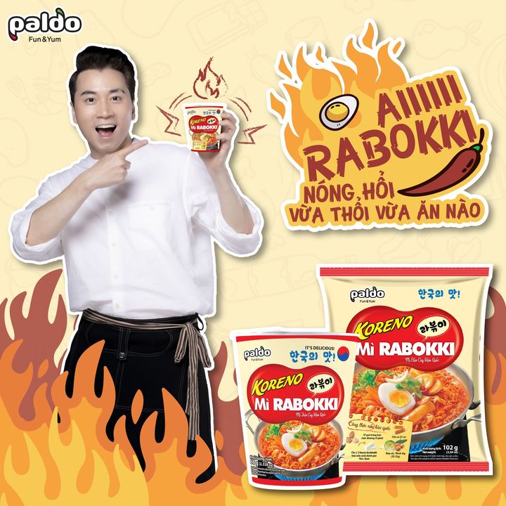Mì xào cay Koreno Rabokki gói 102g