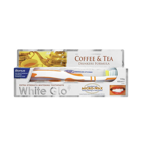 WHITE GLO 150g toothpaste set (red/purple/blue/yellow/white)
