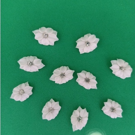 Hoa bột Nail, hoa 3D gắn Móng tay, móng chân, 10 Cánh đá giữa