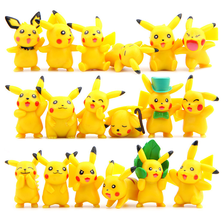 Đồ chơi 18 mô hình nhân vật Pikachu dễ thương cho bé