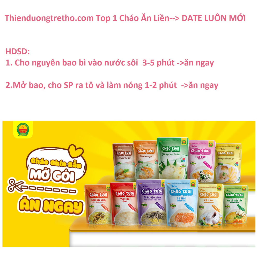 Combo Đủ Vị Cháo Tươi Dinh Dưỡng Cây Thị (11 vị)