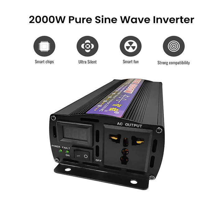 Bộ kích điện ac quy 24v lên 220v Sóng sin chuẩn 2000W Dùng như điện lưới