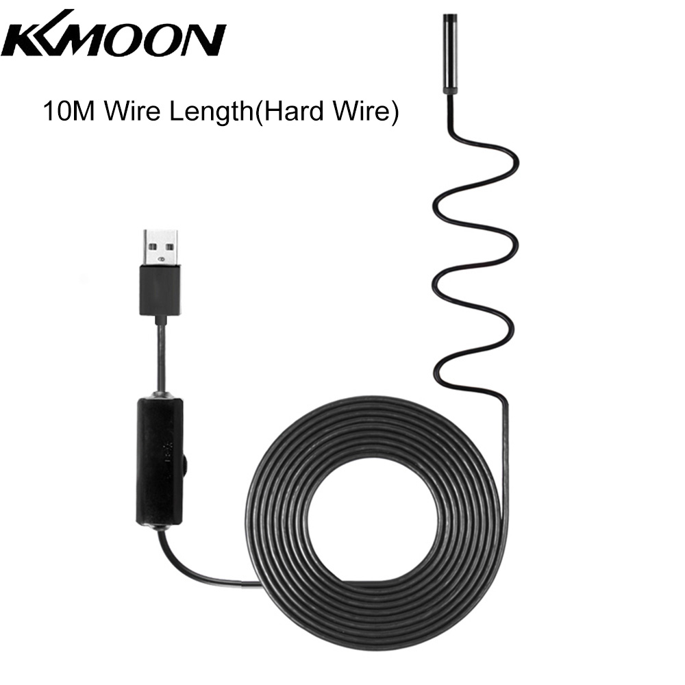 KKmoon Industrial Endoscope Borescope Inspection Camera Built-in 8pcs LEDs 8mm Lens IP67 Waterproof USB Endoscope(10m Hard Wire)