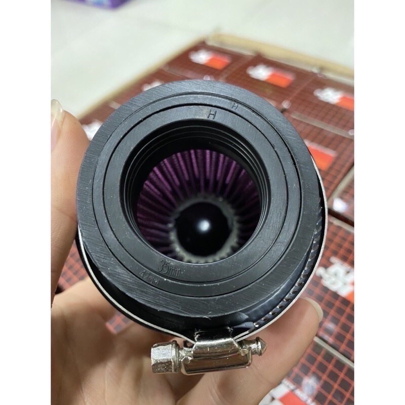Pô E Tăng Tốc Lọc Gió Trụ K&N To và Nhỏ
