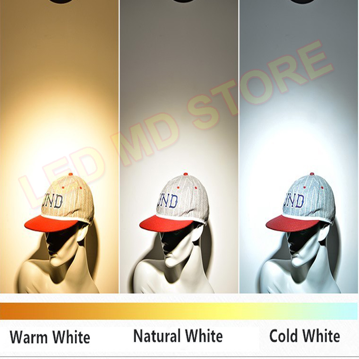 Đèn Led Rọi Ray COB vỏ đen ánh sáng vàng  12W - MD68