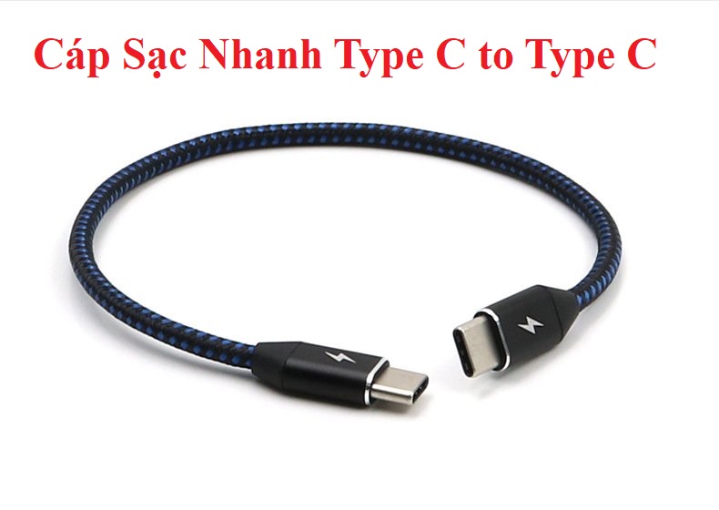 Dây Cáp Sạc Type C To Type C Sạc Nhanh PD 60W Bọc Dù Chất lượng cao