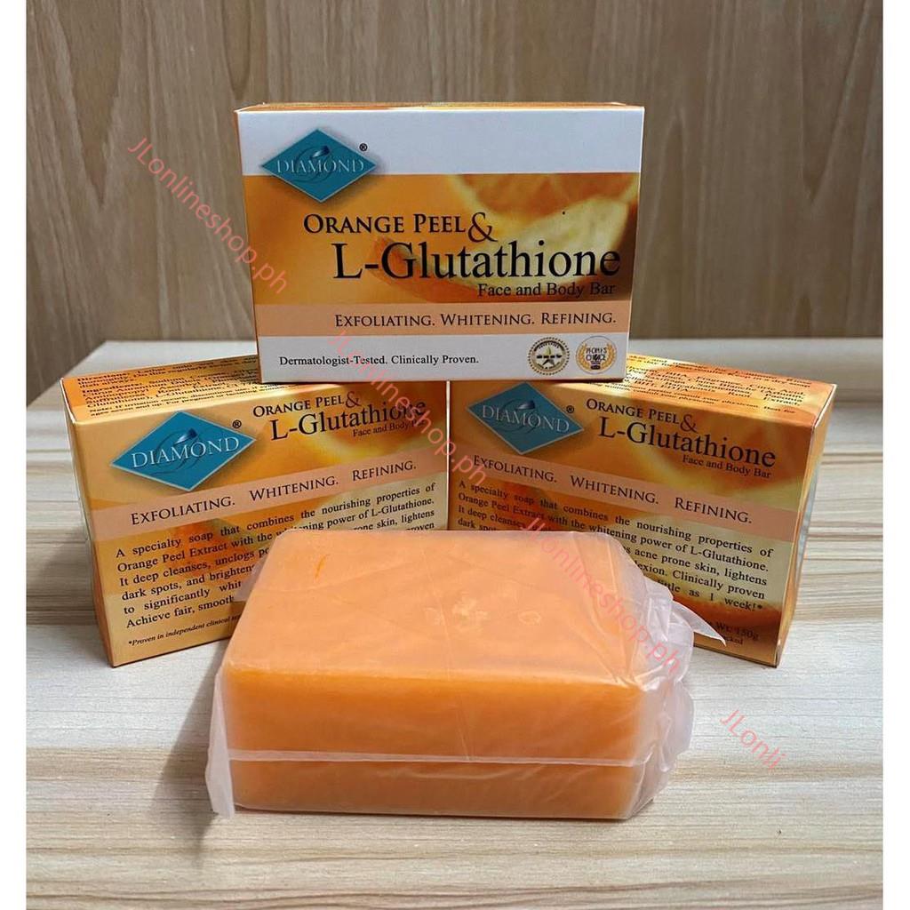 diamond orange peel & l glutathione soap DIAMOND, L-Glutathione Face & Body Bar Authentic Diamond Orange Peel and