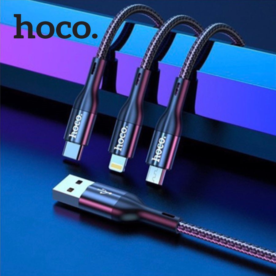 (Mới) Cáp sạc nhanh và truyền data Hoco X2 Max Flash QC3.0, max 3A, dài 1M / 2M, cổng Lightning / Type-C / Micro-USB Màu Ngẫu Nhiên