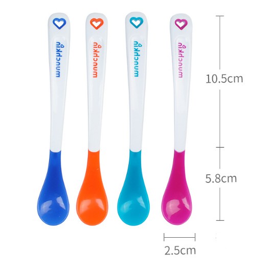 Thìa ăn dặm silicon có báo nóng Munchkin Mỹ