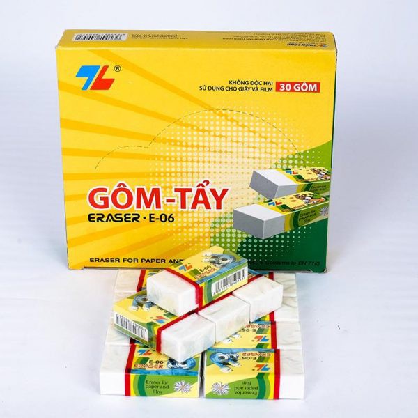 Gôm Trắng Thiên Long E-06 - Tẩy E06 Thiên Long Chính Hãng