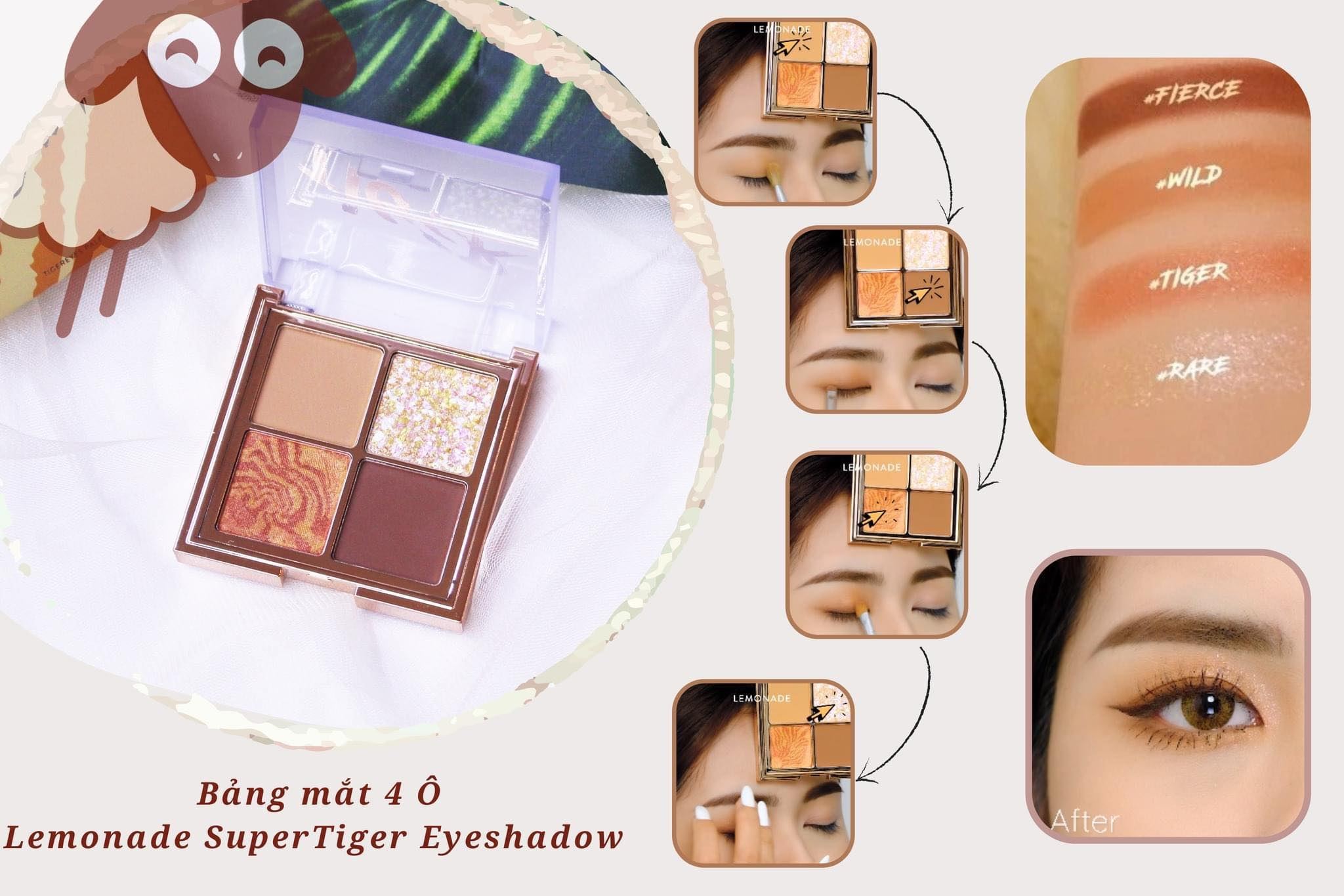 Bảng Mắt Lemonade Super Tiger 4 Ô