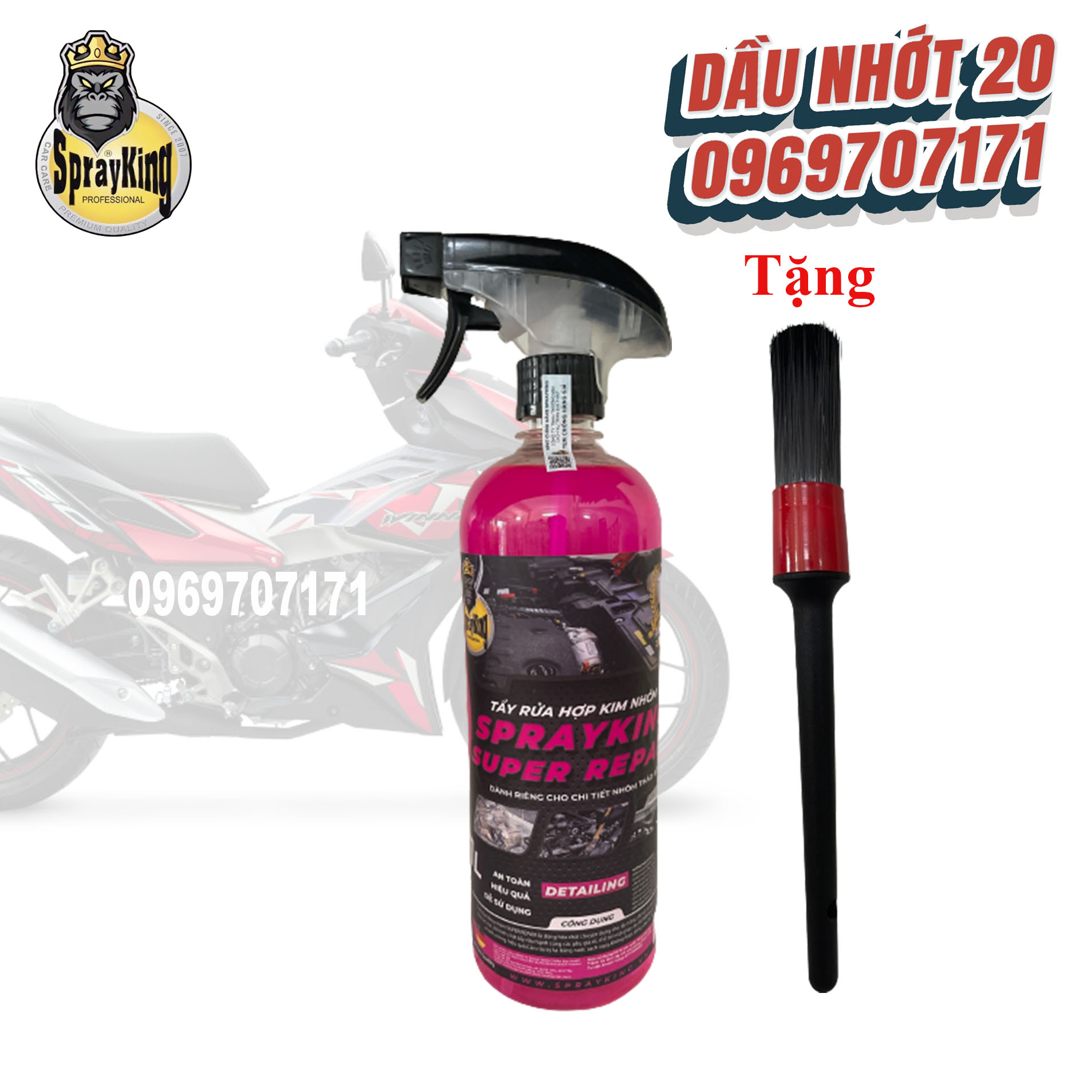 SPRAYKING REPAIR DUNG DỊCH TẨY RỬA LÓC MÁY , DÀN CHÂN , HỢP KIM NHÔM, NƯỚC RỬA XE SPRAYKING