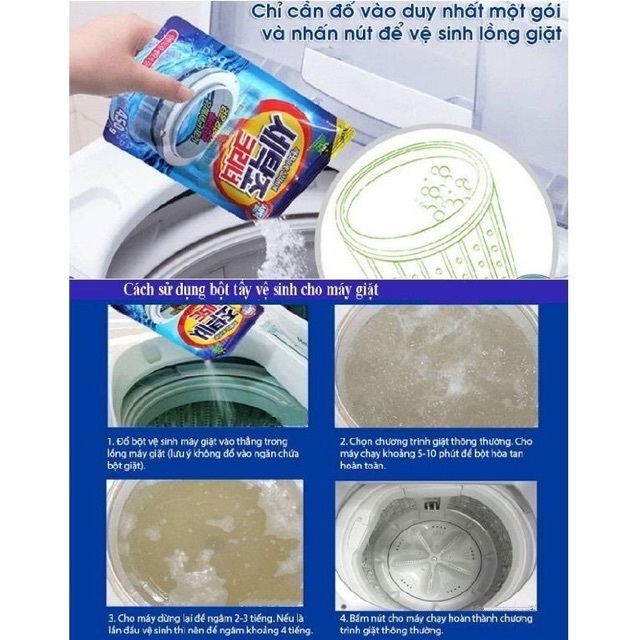 Bột tẩy lồng vệ sinh máy giặt hàn quốc sandokkaebi hàn quốc  sỉ lẻ toàn - ảnh sản phẩm 6