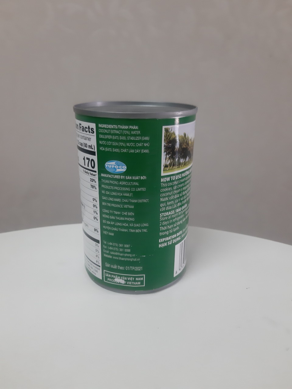 Nước Cốt Dừa Đậm Đặc Hiệu Ba Cây Tre, độ béo 20 - 22%