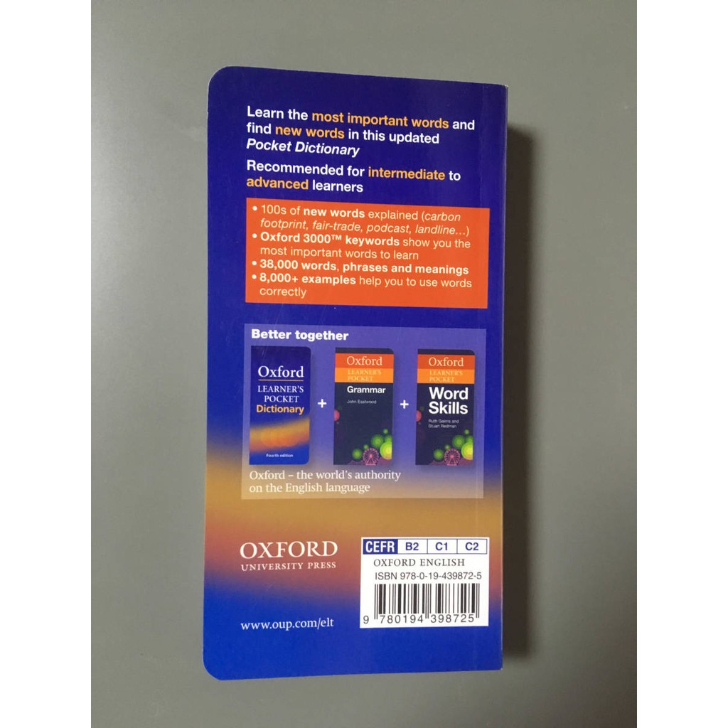Từ điển: Oxford Learner’s Pocket Dictionary 4Ed